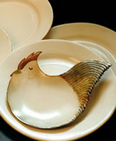 Chicken pottery tableware